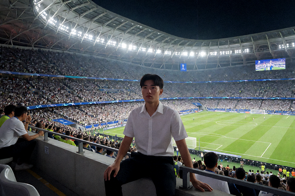 leyu乐鱼欧冠决赛夜晚足球体育场灯火通明观众沸腾壮观场面